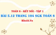 Bài 5.12 trang 104 SGK Toán 8 tập 1 Kết nối tri thức